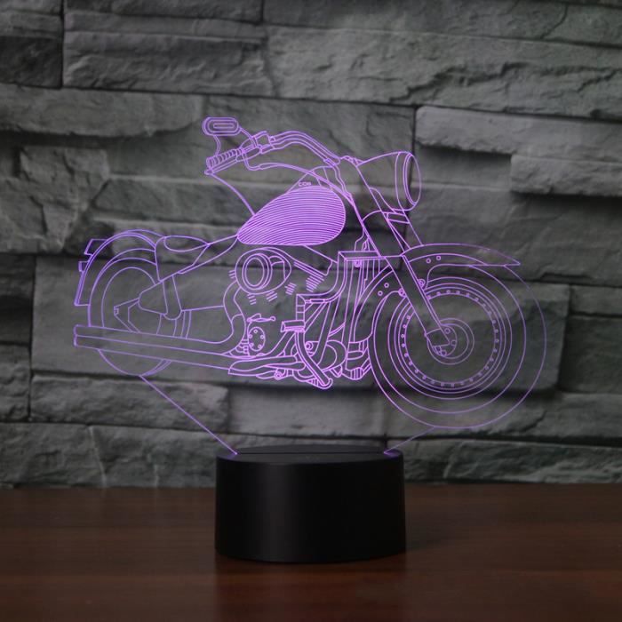 Lampe Moto Personnalisée - Veilleuse Led Moto Personnalisé - Lampe  Changement Couleur Moto