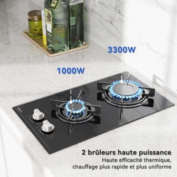 Ehskzjh Plaque De Cuisson Gaz 2 Feuxs, Plaque Gaz 30Cm, Gaziniere Gaz