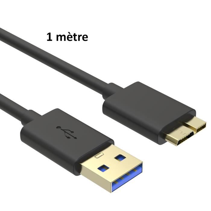Cable Matters Cable Disque Dur Externe USB C 0,3 m(Cable USB c Micro B USB  3.0 / Disque Dur USB C-Micro USB 3) en Noir
