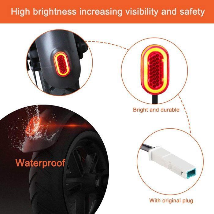 Accessoire Xiaomi M365 Garde-boue Arrière Scooter Xiaomi M365/Pro - Kit Remplacement Complet Avec Vis - Noir Garde-boue ABS PC Compatible