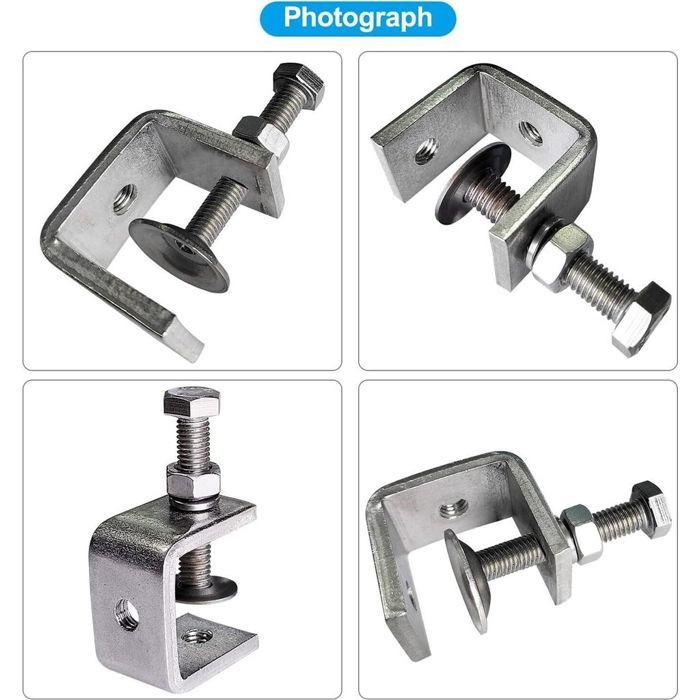 Pinces En C Helweet – Serre-joints Robustes, Lot De 2, Dimensions Compactes, Pour Menuiserie