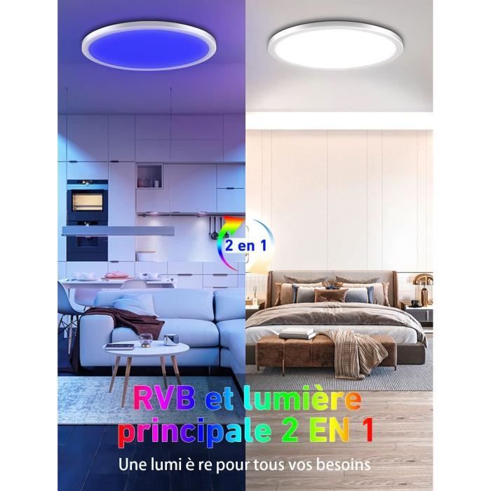 RGB Plafonnier LED Télécommande Cage Spot la Vie Chambre Rétro Lampe  Dimmable
