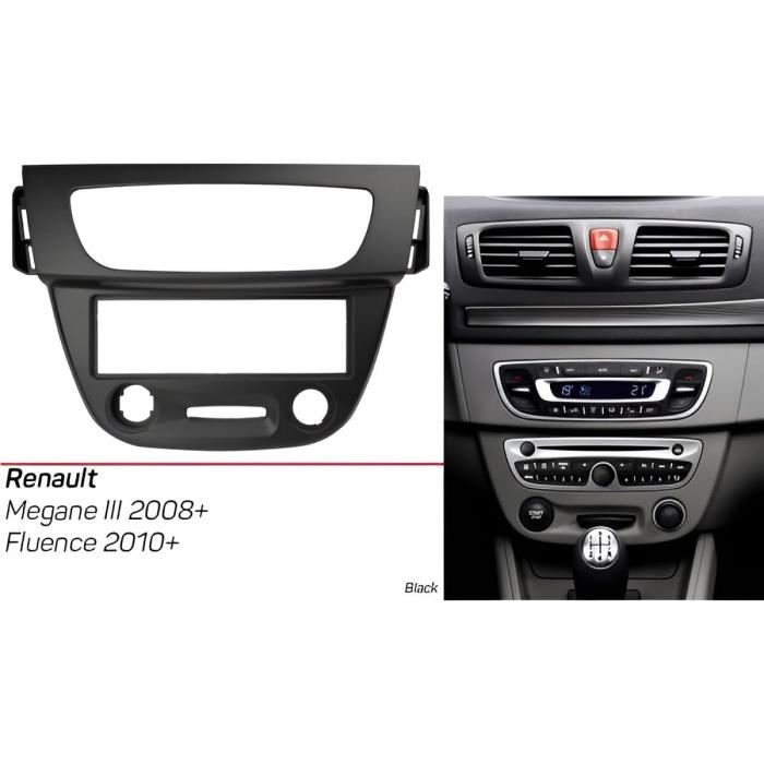 Sound-way Kit Montage Autoradio 1 DIN - Cadre Façade Adaptateur Compatible Renault Mégane I & Scénic I (1995-2002) Gris Foncé + Antenne & Outils
