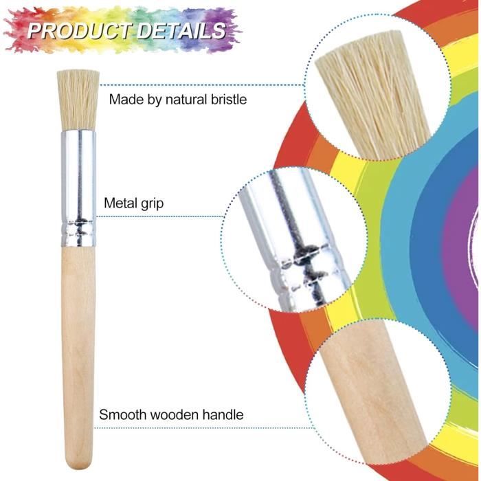 Drybrush Lot de 3 pinceaux iniatures pour gaes, atelier, table
