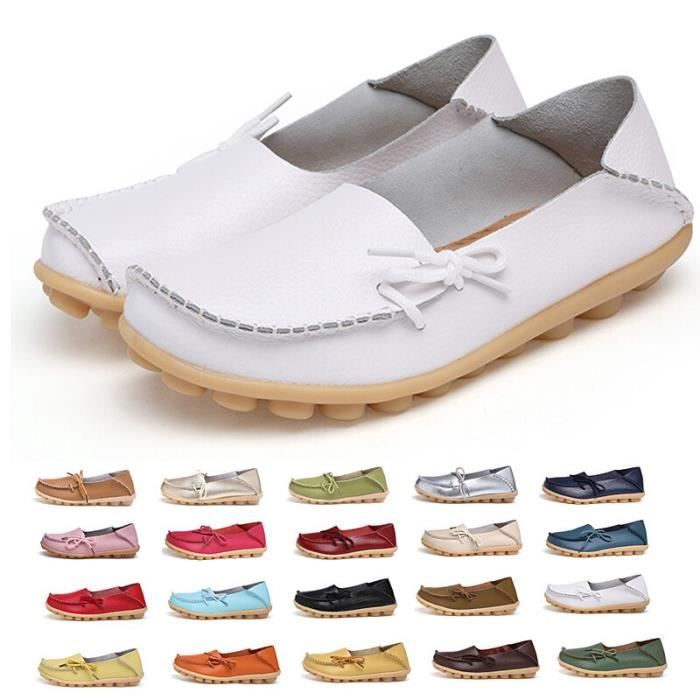 Onsoyours Mocassins Femmes Daim Bout Pointu - Chaussures Plates Confortables Été Printemps