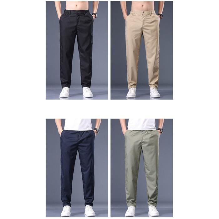 Pantalon Costume Homme Grandes Tailles XXL-7XL – Plis Devant, Taille Extensible, Coupe Classique Confortable