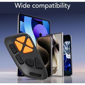Goshyda Télécommande à Défilement pour Tablettes de Smartphone, Tourne-Page D'application Bluetooth pour pour TikTok, Appareil Photo Rechargeable