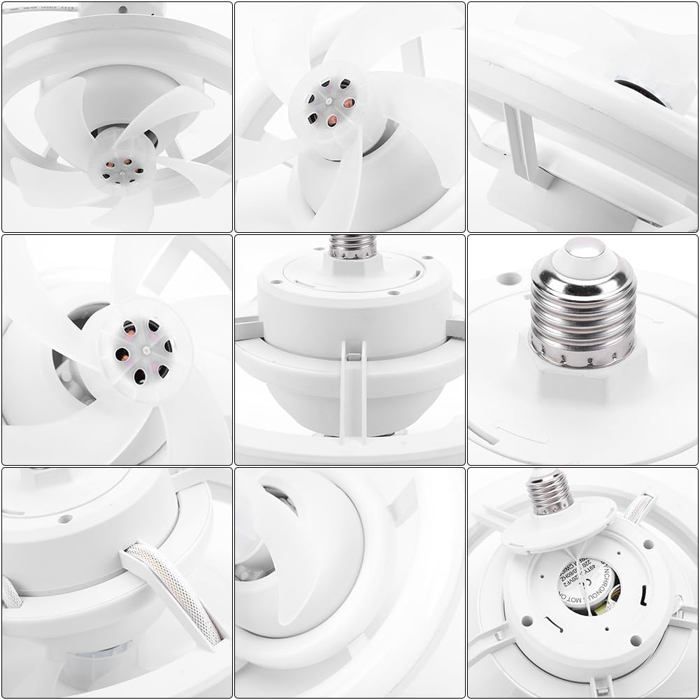 Ventilateur Plafond LED Intelligent RGB Arc-en-ciel Télécommande 3 Ventilateur Plafond LED Intelligent RGB Arc-en-ciel Télécommande 3