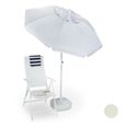 Relaxdays Parasol 200 x 200 cm toile en polyester inclinable jardin balcon terrasse - 4052025968069-0