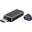 Câble Adaptateur Convertisseur USB 3.0 vers USB-C / Type-C 3.1, pour MacBook 12 pouces, Chromebook Pixel 2015 Noir-0