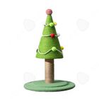 KAVERO C Arbre a chat cadre d'escalade pour chat forme de sapin de noël avec trois couches d'anneaux et de pompons pour chats jouer