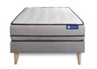 ACTISOM Ensemble matelas ACTIFLEX NIGHT 90x190cm RESSORTS ENSACHES 3zones de confort + sommier KIT gris