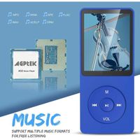 AGPTEK Lecteur MP3 Classique 16Go Ultra-Longue Autonomie jusqu'à 70 Heures de Lecture Musique avec Ecran de 1.8 Pouces,Petit Lect