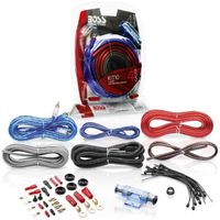 1 BOSS AUDIO SYSTEMS KIT10 rca 4 awg kit câbles d'alimentation pour connexion amplificateur stéréo et haut-parleurs, 1 kit
