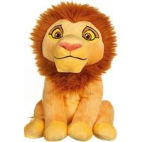 Peluche Disney Le Roi Lion : Simba Lion Adulte 30 Cm - Doudou Licence Enfant - Garde Du Roi Lion - Animaux De La Savane