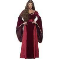 Déguisement reine médiévale rouge femme - 76337 