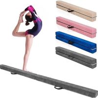 Poutre Gymnastique Équilibre Pliable DREAMADE 210cm - Pieds Surélevés Pour Enfants Adultes