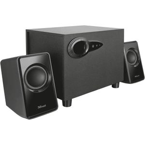 Mini Enceinte PC pour Ordinateur Système dEnceintes Multimédia Haut-parleurs 3D Subwoofer avec Caisson de Basses/Alimentation USB pour La Musique Les Films Noir 