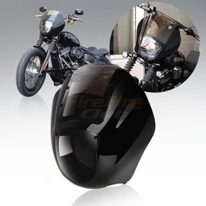 Masque de carénage de fourche de moto, noir mat, phare pour Harley