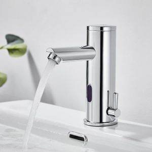 LANGYO – robinet automatique à capteur manuel intelligent LED, cascade  d'eau froide et chaude, montage sur pont, laiton massif, robinet de lavabo  à LED pour salle de bains - AliExpress