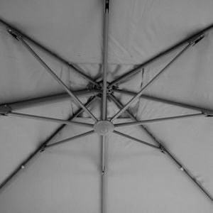 TOILE DE PARASOL Toile de rechange parasol Eléa polyester 4x3 ardoise Hespéride - Gris