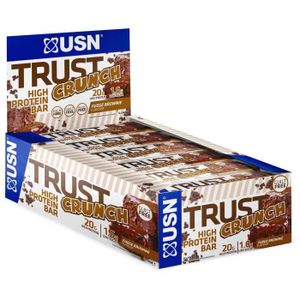 PACK NUTRITION SPORTIVE USN Barres Trust Crunch - Brownie - Lot de 12x 60 g