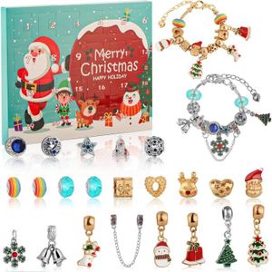 Calendrier De L'Avent 2025 Avec Bracelets Et Colliers à Composer - 24 Bijoux Surprises Pour Patienter Jusqu'à Noël - 12