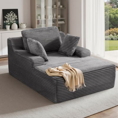 Chaise de Bureau Ergonomique avec Fonction Massage et Chauffage, Inclinable, Télécommande - Gris