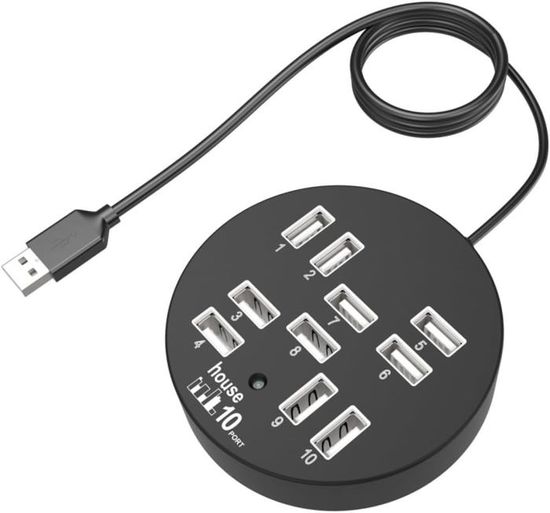 KiWiBiRD Hub USB Ultra Fin Multi Ports (1 USB 3.0, 3 USB 2.0), Adaptateur D'Extension Pour Ordinateur Portable MacBook Compatible Avec Clé, Imprimante, Clavier, Souris, Casque