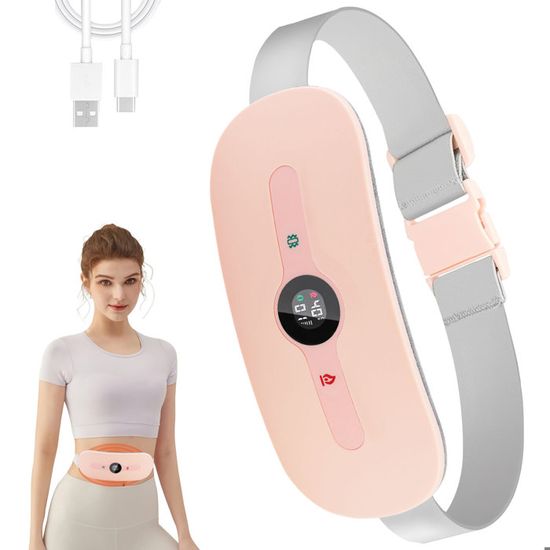 Coussin Chauffant Sans Fil Portable – 6 Niveaux Chaleur + 6 Modes Massage, Chauffage Rapide 3 Secondes