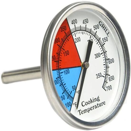 Thermomètre De Barbecue Double Pack - Cadran 52 Mm, Acier Inoxydable, Zones Codées Couleur, 10-400°C