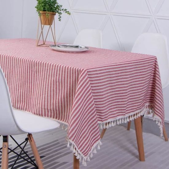 Tissu Ethnique Rayé Coton/lin 100x150 Cm – Parfait Pour Nappe, Canapé Ou Déco Murale – Neuf