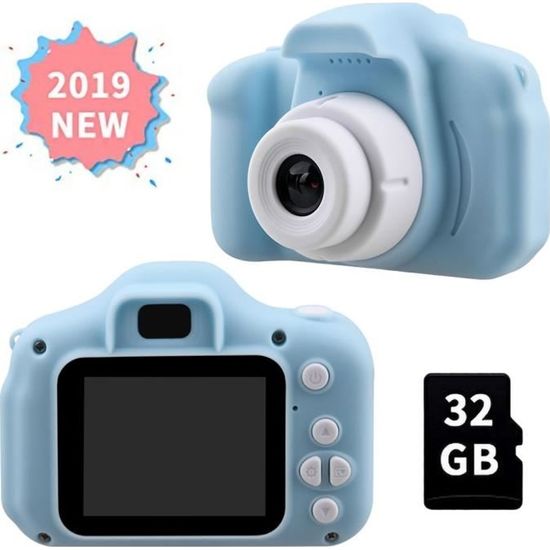 Appareil Photo pour Enfants,Mini Caméra Numérique Rechargeable Caméscope Antichoc Photo/vidéo Vidéo HD 1080p pour Jeu en Plein air 