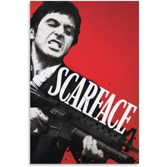 Tableau Scarface Impression Giclée Sur Toile - Triptyque Mural - Plusieurs Tailles