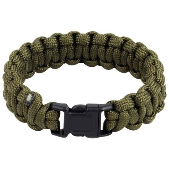 23cm Bracelet Paracord Bracelet de Survie Corde de Parachute avec Boucle Plastique OD Vert