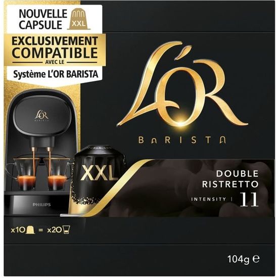 L'Or Barista Double Ristretto intensité 11 Café Capsules X10 compatibles L'OR Barista