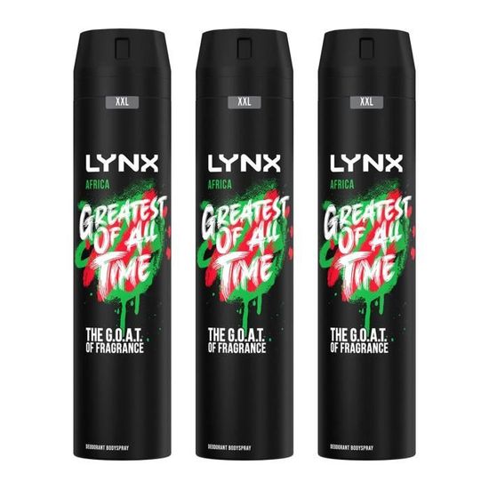Body Spray Deodorant LYNX Lynx XXL Africa 48Hour Pack