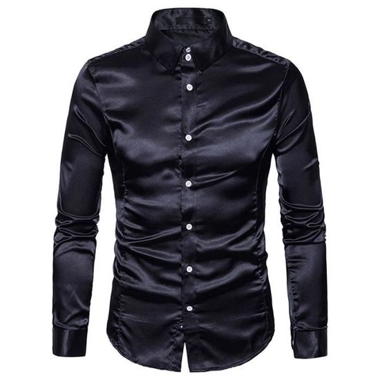 Chemise Homme Chemise Lin Homme Col Mao Chemise Manches Longues Uni