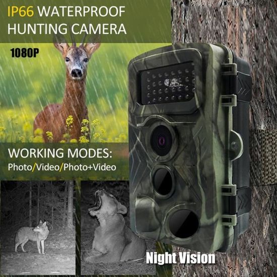 Feloyal Caméra De Chasse 36MP 1080P HD - Vision Nocturne 34 LED Infrarouge Invisible 940nm, Angle 120°, Déclenchement 0.3s, IP66