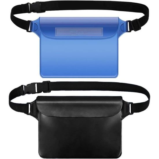 Kit Étanchéité ZENGSING – Sac Banane + Trousse Toilette + Pochette Transparente, Bandoulière Réglable, Plage & Sport