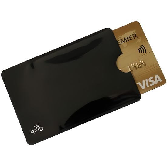 Protège-Carte Bancaire Rigide Anti-RFID, Blanc - Fabriqué en