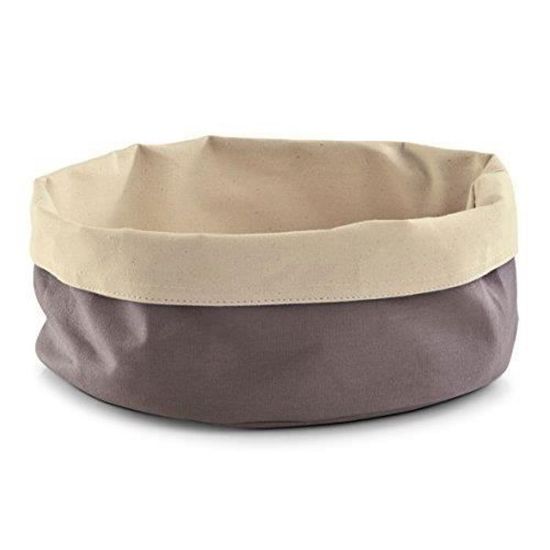 Corbeille à Pain Zeller Round En Coton - 20x12 Cm Anthracite 588626