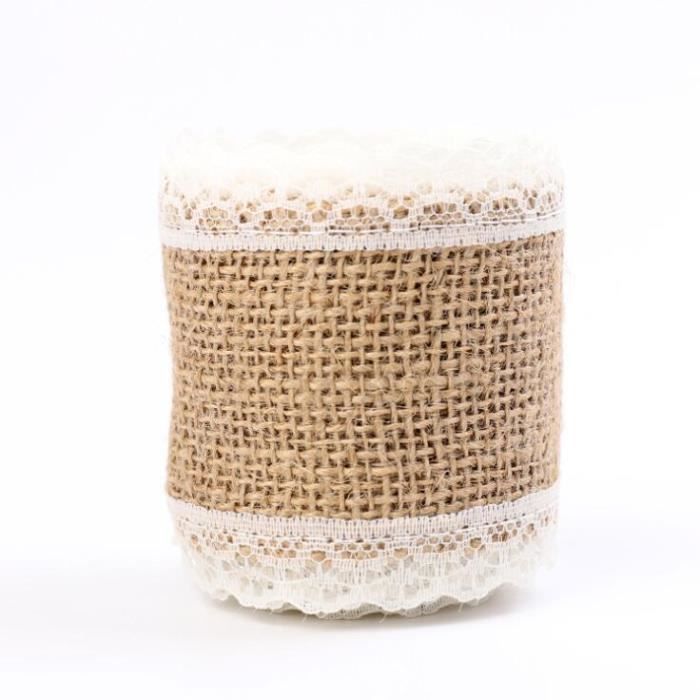 Lot De 9 Rubans En Dentelle De Jute - 2 Mètres Chacun - Pour Emballage Cadeau, Décoration Mariage, Artisanat - 5