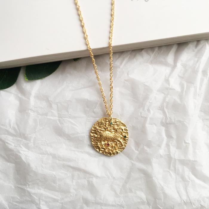 Zodiac Collier Pendentif Signe Du Zodiaque Collier_Argent10