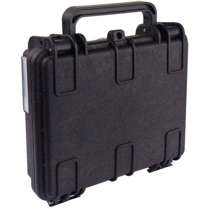 Mallette pour appareils Box avec poignée de transport, protégé contre la poussière, résiste aux chocs noir Plastique renforcé à la
