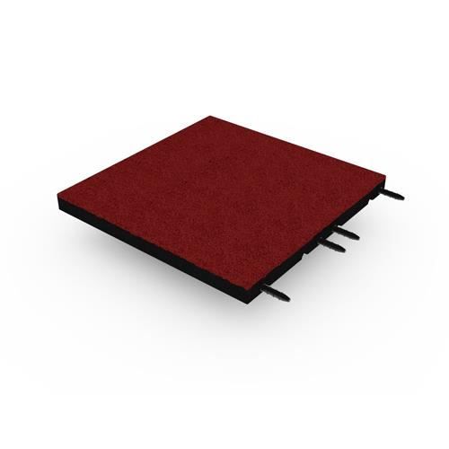 Dalle amortissante 45mm - 50x50cm - avec connecteurs - Rouge