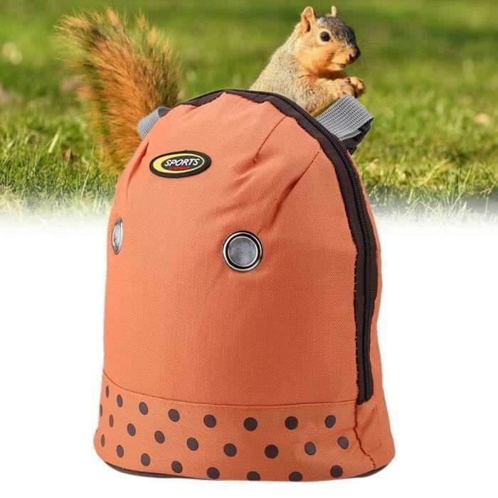 sac de transport cage transport de hamster petits animaux voyage extérieur mini portable(orange) -LAF