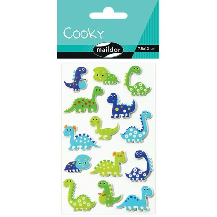 Planche Cooky Stickers Dinosaures