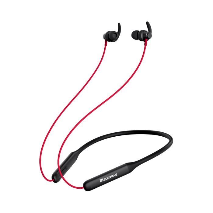 Blackview FitBuds 1 Écouteurs Sport Intra-auriculaires Bluetooth 5.0 Casque arphone Headphone Sans Fil Stéréo - Rouge