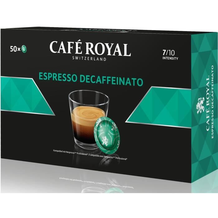50 DOSETTES CAFE COMPATIBLES NESPRESSO PRO® - DECAFEINE - 1 Boite de 50 Dosettes Compatibles Nespresso Pro®